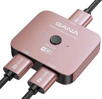 GANA 8K HDMI skirstytuvas, HDMI 2.1 jungiklis Ultra HD 48Gb/s aliuminio dvikryptis HDMI jungiklis 2 in 1 Out arba 1 in 2 Out HDMI jungiklis, HDMI skirstytuvas palaiko TV/PS5/Xbox