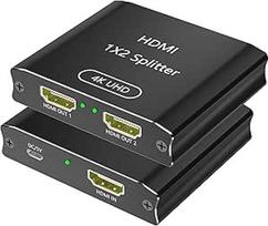 HDMI skirstytuvas 1 in 2 išėjimai 4K@30Hz Dviejų monitorių aliuminio HDMI skirstytuvas Palaiko 3D ir Full HD 1080P HDTV Tinka PS4/TV/projektoriui/monitoriui