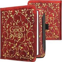 kwmobile Flip Case Compatible with Pocketbook Era/Era Colour - Front Compartment Hand Strap - Book Cover Good Story Yellow Orange Red