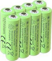 Ni-MH AA įkraunamos baterijos AA 1,2 V 2400 mAh Nimh įkraunamos baterijos saulės žibintams, įkraunamos iki 1000 kartų (8 vnt.)
