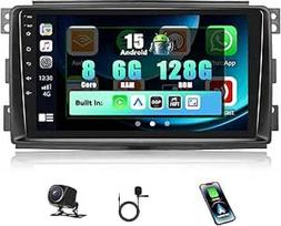 SIXWIN 8 branduolių 6+128G Android 15 automobilinis radijas Mercedes Benz Smart Fortwo 2005-2010 m. su Carplay/Android Car/DSP, 9 colių jutiklinio ekrano radijas su WiFi/GPS/Bluetooth/FM/RDS/32EQ/Steering Wheel Control +