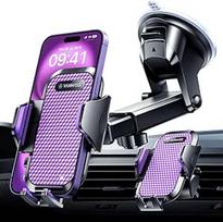 VANMASS mobiliojo telefono laikiklis automobiliui 2026 Naujausia violetinės spalvos versija 3 in 1 mobiliojo telefono laikiklis automobiliui Siurbtukas ir ventiliacija Super stabilus mobiliojo telefono laikiklis automobiliui iPhone 17 Pro Max iPhone 16 Pl