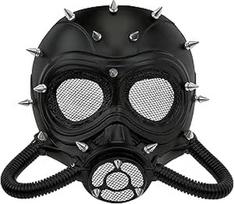 W WIDMANN MILANO Party Fashion - juoda kieto plastiko dujokaukė, skirta Steampunk kareivio kariniam kostiumui