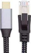 xiwai USB-C į Ethernet tinklo kabelis, C tipo USB RJ45 vyriškasis didelės spartos 1000Mbps Gigabit Direct Connected LAN tinklas, suderinamas su "Thunderbolt3", skirtas nešiojamiesiems kompiuteriams ir planšetiniams kompiuteriams 1.2M
