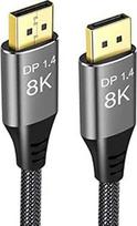 xiwai DisplayPort 1.4 8K 60Hz kabelis Ultra HD UHD 4K 144Hz DP į DP kabelį 76804320, skirtas vaizdo įrašams, kompiuteriams, nešiojamiesiems kompiuteriams, televizoriams (3M)