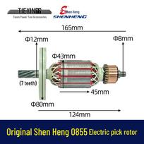 Prekės Nr. 07526A: Shenheng 0855 Elektrinio plaktuko variklio rotoriaus priedas