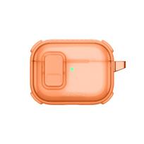 AmazingThing Titan Pro Mag dėklas Clear skirtas AirPods Pro 3 – oranžinės spalvos