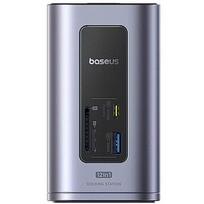 Baseus Air Spacemate 12w1 USB-C | 2xHDMI 4K@60Hz | 2xUSB-C 10Gb/s | 2xUSB-A 5Gb/s | 2xUSB-A (480Mb/s) |RJ45 | SD/microSD | 3.0 USB-C (PD) - szara B00568103813-00