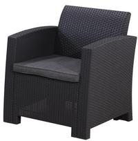 Rotango sodo fotelis 68 cm, pilkas