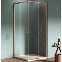 New Trendy dušo kabina Prime Brushed Copper spalvos 90x90cm