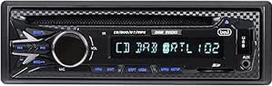 "Trevi XCD 5790" DAB belaidis automobilinis radijo imtuvas su DAB, DAB+ ir FM radijo funkcijomis, 180 W, belaidis ryšys, CD grotuvas, USB, SD, AUX-IN, DAB antena, raidinis LCD ekranas, juodas