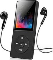 32GB MP3 grotuvas "Bluetooth" su 1,8 colio TFT spalvotu ekranu ir ausinėmis, HiFi muzikos grotuvas vaikams su garsiakalbiu, FM radiju, elektronine knyga, įrašymu, palaiko iki 128GB, juodas