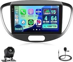 4 + 64G "Android" automobilinis radijas su ekranu, skirtas "Hyundai I10" 2007-2013 m. Belaidis "Carplay", automobilinis radijas su navigacija, 9 colių ekranas, "Android Car/FM/RDS/Reversing Cam