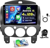 4+128G "Android" automobilinis radijas su ekranu, skirtas "Mazda 2" 2007-2014 m., "Wireless Carplay", automobilinis radijas su navigacija, 9 colių ekranas, "Android Car/FM/RDS/Reversing Cam