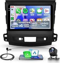 4G+128G belaidis "Carplay Android" automobilinis radijas, skirtas "Mitsubishi Outlander 2/Peugeot 4007/Citroen C-Crosser