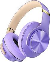DOQAUS belaidės "Bluetooth" ausinės per ausis, 90 valandų, "Bluetooth" ausinės per ausis, belaidės ausinės su 3 muzikos režimais, įmontuotu mikrofonu, tamsiai violetinės spalvos