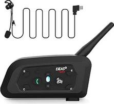 EJEAS V6C Profesionalus futbolo teisėjų "Bluetooth" vidinio ryšio ausinės, 800 m, 2 žmonėms, visiškai dvipusis, kalbėjimas vienu metu, skirtos futbolo ir rankinio teisėjams (pakuotė po 1 vnt.)