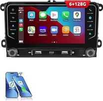ESSGOO 6+128G belaidis "CarPlay" "Android" automobilinis radijas, skirtas VW Caddy Golf MK5 6 Polo Passat Seat RCD330, "Android" 15 2 DIN "Bluetooth" radijas su 7 colių jutikliniu ekranu FM RDS GPS WiFi palydovinė navigacija