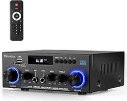 HiFi stiprintuvas, mini "Bluetooth" stereofoninis garso stiprintuvas imtuvas 12V/220V 800W 2 kanalų galios stiprintuvas Garso stiprintuvas su FM radiju, SD/USB kortelės įvestis, skirtas namams ar automobiliui