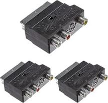LINK Scart adapteris 3x RCA ir S-VHS (3 vnt.)