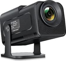 Mini projektorius HY320 Nešiojamasis projektorius, palaikantis 4K 1080P su dviejų juostų WIFI6 5G belaidžiu ryšiu 5.0 Bluetooth Android 11, 180° pasukamas, automatinis geometrijos koregavimas, 40 ekranų vaizdo projektorius
