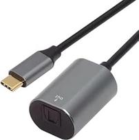 NFHK Type-C į SPDIF Toslink optinio garso lizdas Opt USB-C vyriškos lyties į skaitmeninį optinio pluošto garso sąsajos moterišką adapterio kabelį nešiojamiesiems kompiuteriams (20 cm)