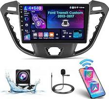 NHOPEEW 4 + 64G "Android 13" automobilinis radijas "Ford Transit Custom 2013-2017" - belaidis "Carplay" ir "Android Car" - 9 colių jutiklinis ekranas su EQ WiFi GPS FM RDS Mirror Link + AHD galinio vaizdo kamera ir mikrofonas