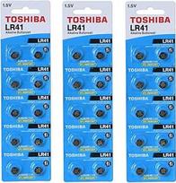 TOSHIBA LR41 AG3 1,5 V ŠARMINĖ BATERIJA 3 PAKUOTĖS X (10 VNT.) =30