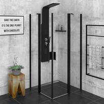 Dušo kabina Polysan Zoom Line Black 900x900 mm, ZL5415B