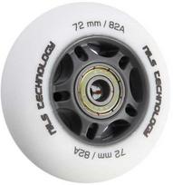 PU 72x24 82A MATTE Baltas (4 vnt.) + ABEC-9 (8 vnt.) NILS EXTREME RINKINYS