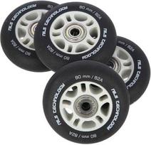 PU 80x24 82A MATTE Juodas (4 vnt.) + ABEC-9 (8 vnt.) NILS EXTREME RINKINYS