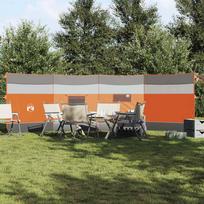 Stovyklavimo uždanga nuo vėjo, pilka ir oranžinė, 510x153 cm