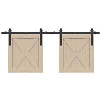 stumdomų spintelių durų komplektas 122 cm anglinis plienas