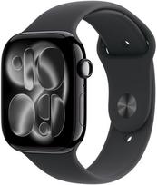 Apple Watch Series 11 GPS 46mm Jet Black Aluminum Case | Black Sport Band - S/M | MEUW4MP/A | 195950631753