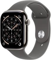 Apple Watch Series 11 GPS + Cellular 46mm Natural Titanium Case with Stone Grey Sport Band - M/L | MFCX4MP/A | 195950629712