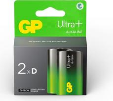 Gp Batteries GP - Ultra Plus Alkaline D-batteri, 13A/LR20, 2-pack