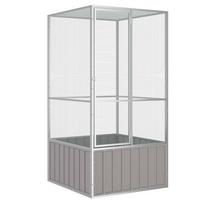 Paukščių narvas pilkas 111x107x2115cm galvanizuotas plienas