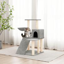 Draskyklė katėms su stovais iš sizalio šviesiai pilka 82cm
