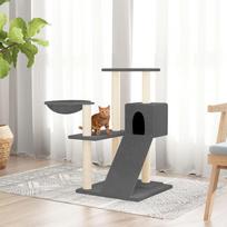 Draskyklė katėms su stovais iš sizalio tamsiai pilka 82cm