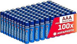 "AgfaPhoto" šarminės baterijos Plus Micro AAA LR03 (1,5 V, 100 vnt.) - ilgaamžės - idealiai tinka nuotolinio valdymo pulteliams, žaislams, fotoaparatams ir kt. - patikimas ir pastovus veikimas