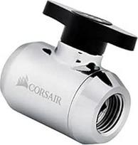 "Corsair Hydro X Series", XF rutulinis vožtuvas (G1/4 colio BSPP adapterio sriegis, pagamintas iš žalvario, patvarus, dviejų pakopų sandariklis, aukštos kokybės danga, skirtas dideliam srauto greičiui), chromas