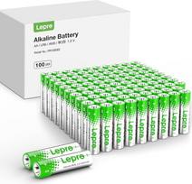 "Lepro" AA baterijos, 100 v vienetų, 1,5 V šarminės AA baterijos - patvarios, galingos ir atsparios pratekėjimui, idealiai tinka nuotolinio valdymo pulteliams, žaislams, laikrodžiams, žibintuvėliams ir daugeliui kitų prietaisų