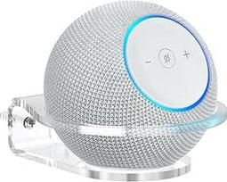 "PlusAcc" sieninis laikiklis "Dot Max" - "HomePod Mini/dot 4/5 Gen/Pop" laikiklio priedas, pagamintas iš akrilo, erdvę taupantis sprendimas jūsų garsiakalbiui (1 pakuotė)