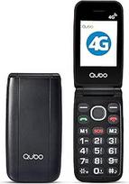 "Qubo" GSM mobilusis telefonas senjorams 4G sulankstomas mobilusis telefonas su dideliais mygtukais Didelio garsumo SOS funkcija 2.4 kontaktai su vaizdais Greitasis rinkimas Mobilusis telefonas senjorams Juodas
