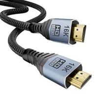 16K 10K 8K HDMI 2.2 kabelis 1,5 m, 96Gbps itin didelės spartos HDMI kabelis, skirtas PS5 žaidimams HDMI 2.1 kabelis 16K @ 60Hz, 8K @ 240Hz, 4K @ 480Hz, eARC, Dynamic HDR10, Dolby Atmos, HDCP 2.3, skirtas "Fire TV
