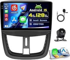 4 + 128G "Android" automobilinis radijas su ekranu, skirtas "Peugeot 207 2006-2015", belaidis "Carplay", automobilinis radijas su navigacija, 9 colių ekranas, "Android Car/FM/RDS/Reversing Cam