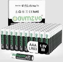 AAA baterijos, 80 vnt., šarminės baterijos LR03 1,5 V, ilgaamžės, galingos, galima naudoti žaislams, žadintuvams ir kitiems elektroniniams prietaisams.
