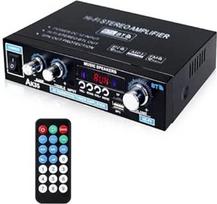 AK35 HiFi stiprintuvas "Bluetooth 5.0" 2.0 kanalai 30W X 2 HiFi stereo stiprintuvas Skaitmeninis galios stiprintuvas Mini radijo garso stiprintuvas su FM radiju, nuotolinio valdymo pultu, SD kortele, USB, BT