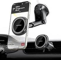APPS2Car 3-in-1 mobiliojo telefono laikiklis automobilyje "Magsafe", 360° pasukamas ištraukiamas magnetinis automobilio telefono laikiklis Automobilinis telefono laikiklis priekiniam stiklui, prietaisų skydeliui ir ventiliacijai skirtas siurbtukas