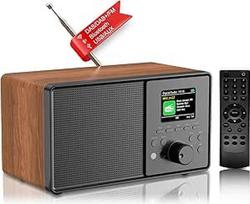 DAB+/FM skaitmeninis radijas su "Bluetooth 5.0", "DAB Plus" nostalgijos radijas, virtuvės radijas, senovinis radijo žadintuvas su miego laikmačiu, žadintuvu "Snooze", nešiojamas retro radijo nuotolinio valdymo pultelis, spalvotas ekranas